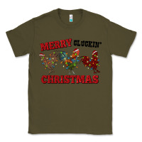 Army Green Merry Cluckin' Christmas Classic Tee - RanaPortraitStore