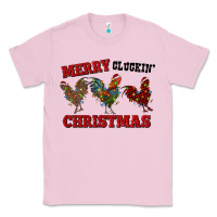 Bubblegum Pink Merry Cluckin' Christmas Classic Tee - RanaPortraitStore