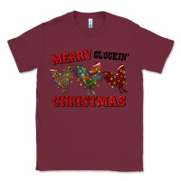 Burgundy Merry Cluckin' Christmas Classic Tee - RanaPortraitStore