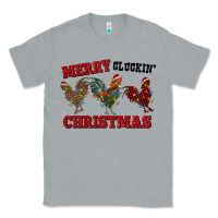 Heather Grey Merry Cluckin' Christmas Classic Tee - RanaPortraitStore