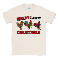 Natural Merry Cluckin' Christmas Classic Tee - RanaPortraitStore