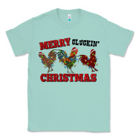Seafoam Merry Cluckin' Christmas Classic Tee - RanaPortraitStore