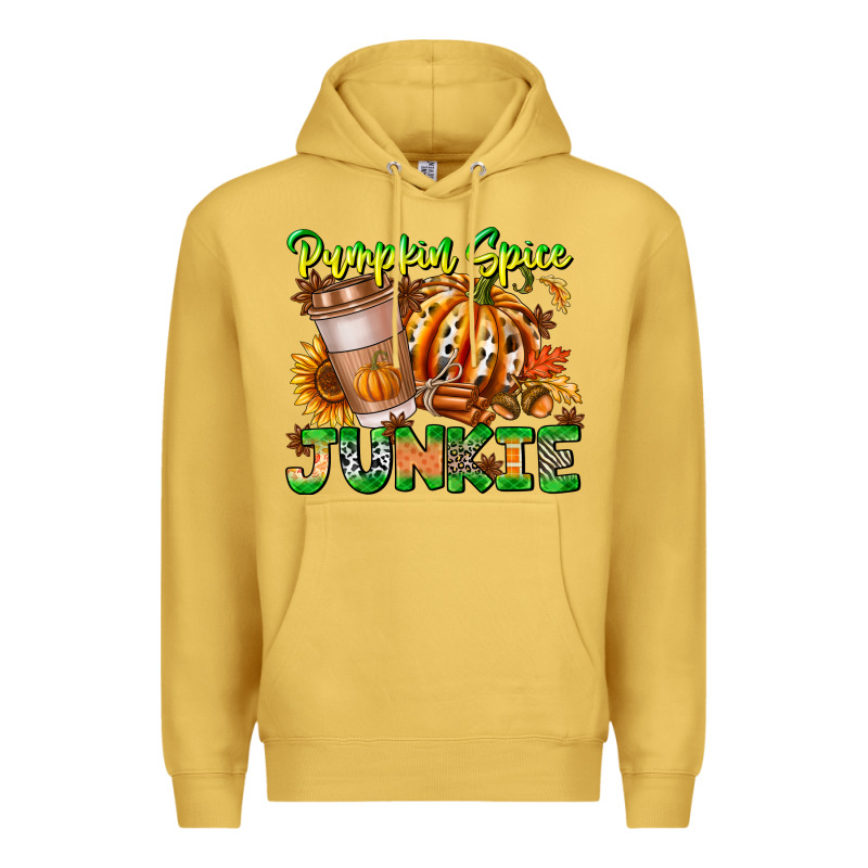 Pumpkin Spice Junkie Premium Hoodie by CowhideDigitalArt | Teevron