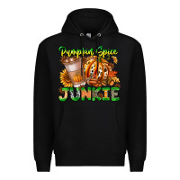 Black Pumpkin Spice Junkie Premium Hoodie - CowhideDigitalArt