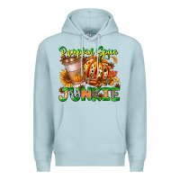 Blue Mist Pumpkin Spice Junkie Premium Hoodie - CowhideDigitalArt