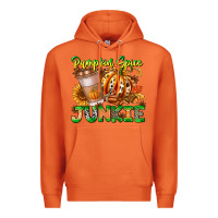 Carrot Pumpkin Spice Junkie Premium Hoodie - CowhideDigitalArt