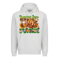 Dove Grey Pumpkin Spice Junkie Premium Hoodie - CowhideDigitalArt