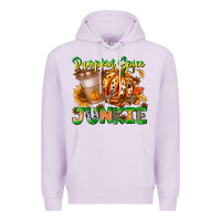Lilac Pumpkin Spice Junkie Premium Hoodie - CowhideDigitalArt