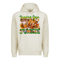 Oatmeal Heather Pumpkin Spice Junkie Premium Hoodie - CowhideDigitalArt