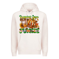 Pale Pink Pumpkin Spice Junkie Premium Hoodie - CowhideDigitalArt