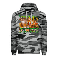 Slate Camo Pumpkin Spice Junkie Premium Hoodie - CowhideDigitalArt