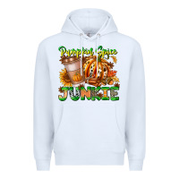 White Pumpkin Spice Junkie Premium Hoodie - CowhideDigitalArt