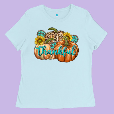 Thankful Ladies Tee Designed By Texasbilliewilder
