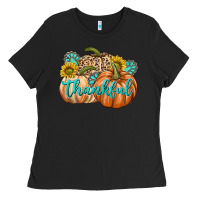 Black Thankful Ladies Tee - texasbilliewilder