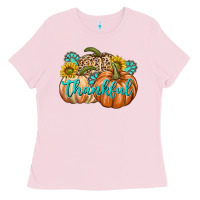 Bubblegum Pink Thankful Ladies Tee - texasbilliewilder