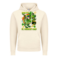 Vintage Artic Happy St. Patrick's Day T-rex Vintage Hoodie - CowGirlArtShop