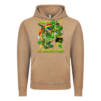 Vintage Coffee Happy St. Patrick's Day T-rex Vintage Hoodie - CowGirlArtShop