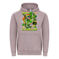 Vintage Zinc Happy St. Patrick's Day T-rex Vintage Hoodie - CowGirlArtShop