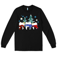 Black dental christmas tree teeth and winter ado Long Sleeve Tee - OliviaCreatesArt