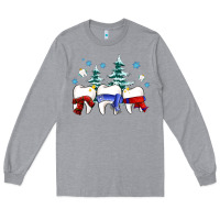 Heather Grey dental christmas tree teeth and winter ado Long Sleeve Tee - OliviaCreatesArt