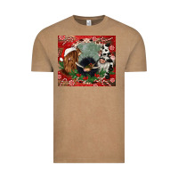 Vintage Coffee christmas heifer cow  gnomies Vintage Tee - CowGirlArtShop