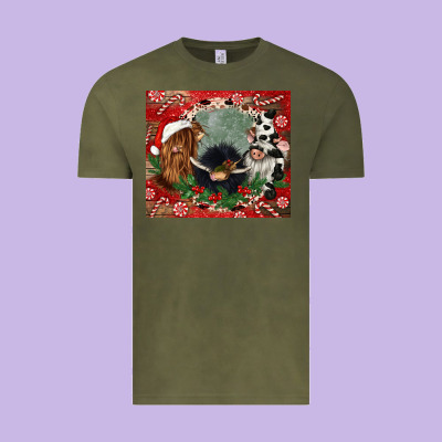 Christmas Heifer Cow  Gnomies Vintage Tee Designed By Cowgirlartshop