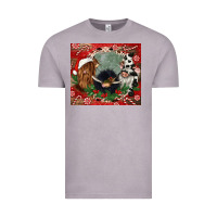 Vintage Zinc christmas heifer cow  gnomies Vintage Tee - CowGirlArtShop