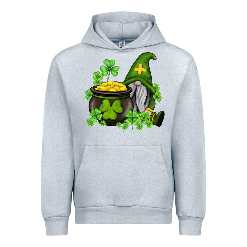 St Patricks Gnome And Pot Of Gold Urban Hoodie by AdoDesignShop | Teevron