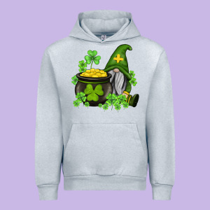 St Patricks Gnome And Pot Of Gold Urban Hoodie Designed By Adodesignshop