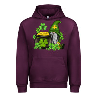 Mauve Wine st patricks gnome and pot of gold Urban Hoodie - AdoDesignShop