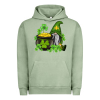 Pigment Oil Green st patricks gnome and pot of gold Urban Hoodie - AdoDesignShop