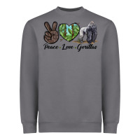 Storm Peace Love Gorillas Heavyweight Sweatshirt - LillyAllenDesigns