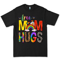 Black Free Mom Hugs with Butterflies Premium Tee - texasbilliewilder
