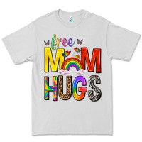 Dove Grey Free Mom Hugs with Butterflies Premium Tee - texasbilliewilder