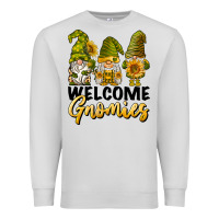 Dove Grey welcome gnomies sunflowers Premium Sweatshirt - BarkalooDesign