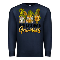 Navy welcome gnomies sunflowers Premium Sweatshirt - BarkalooDesign