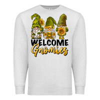 Oatmeal Heather welcome gnomies sunflowers Premium Sweatshirt - BarkalooDesign
