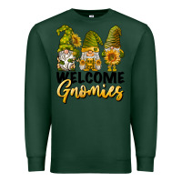 Sports Green welcome gnomies sunflowers Premium Sweatshirt - BarkalooDesign