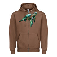 Chestnut sea turtle Zipper Hoodie - Artiststas