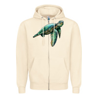 Sandshell sea turtle Zipper Hoodie - Artiststas