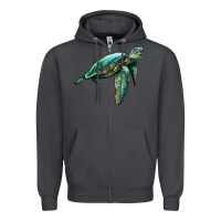 Smoke sea turtle Zipper Hoodie - Artiststas