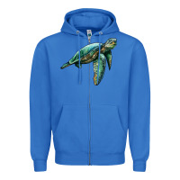 True Royal sea turtle Zipper Hoodie - Artiststas