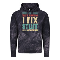 Cloud Black that's what i do   i fix stuff and i know things Vintage Hoodie - longCreatives