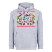 Heather Grey happy easter bunny Heavyweight Hoodie - BarkalooDesign