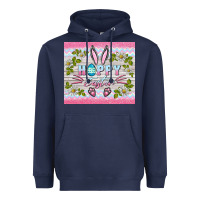 Navy happy easter bunny Heavyweight Hoodie - BarkalooDesign