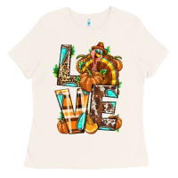 Bone Love Turkey Thanksgiving Ladies Tee - texasbilliewilder