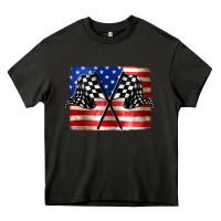 Asphalt American Racing Flag Heavy Core Tee - JahusDesignShop