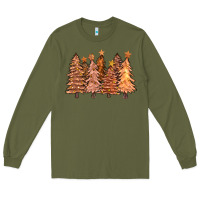 Army Green melanin christmas trees with lights Long Sleeve Tee - FaDigitalArtStudio