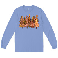 Colony Blue melanin christmas trees with lights Long Sleeve Tee - FaDigitalArtStudio