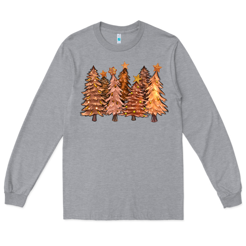 Melanin Christmas Trees With Lights Long Sleeve Tee by FaDigitalArtStudio | Teevron
